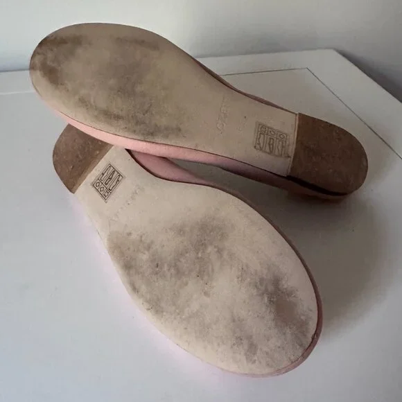 J. Crew Evie Blush Leather Bow Detail Ballet Flats - Picture 10 of 10